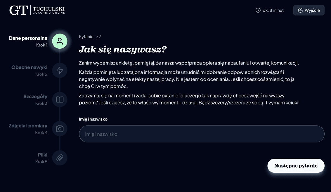 Strona z wywiadem